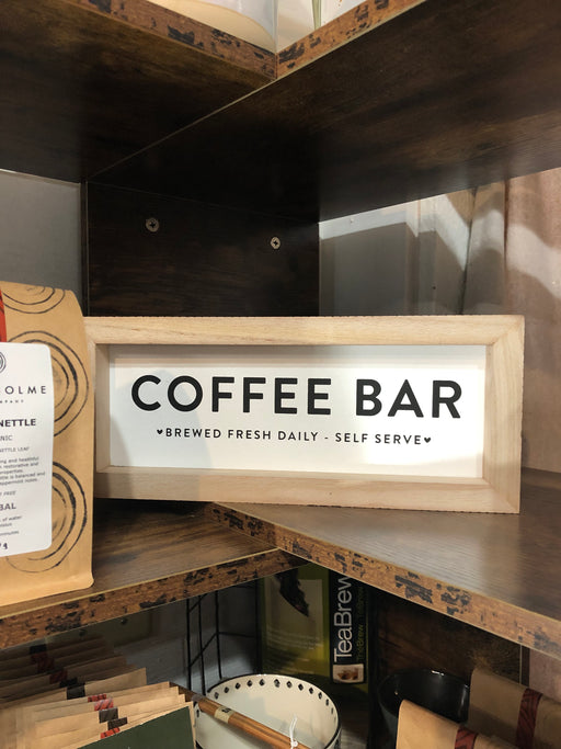 Coffee bar, Wood sign CR – P0671