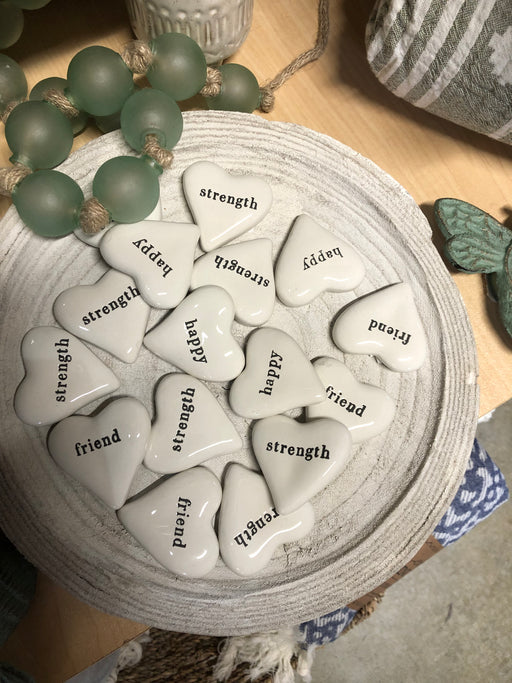 Ceramic hearts with words, CR – N096