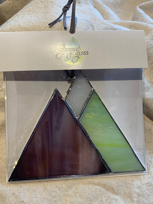Stained Glass Mountain Ornament
