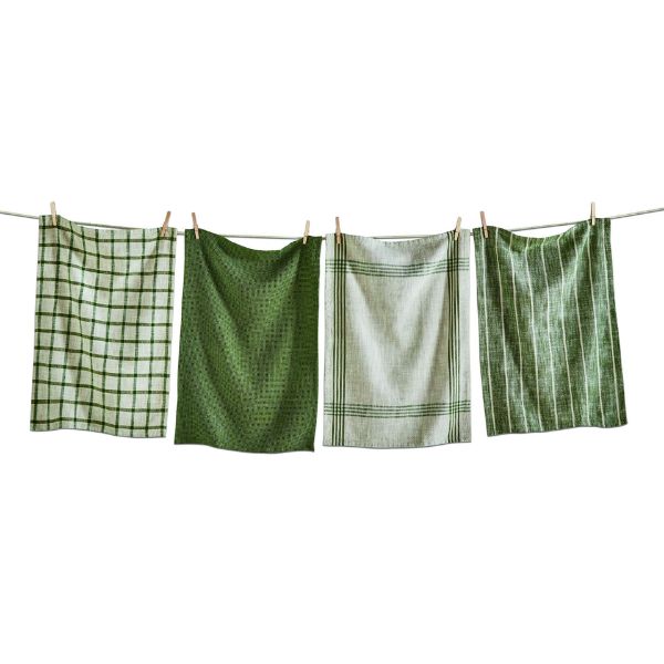 Olive Canyon Woven Dishtowel Set/4