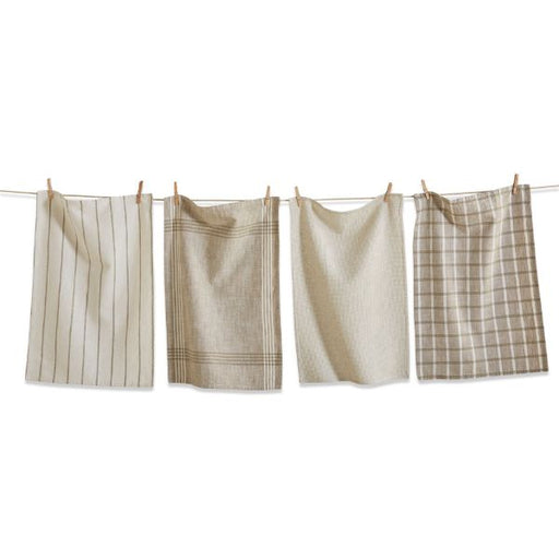 White Canyon Woven Dishtowel Set/4