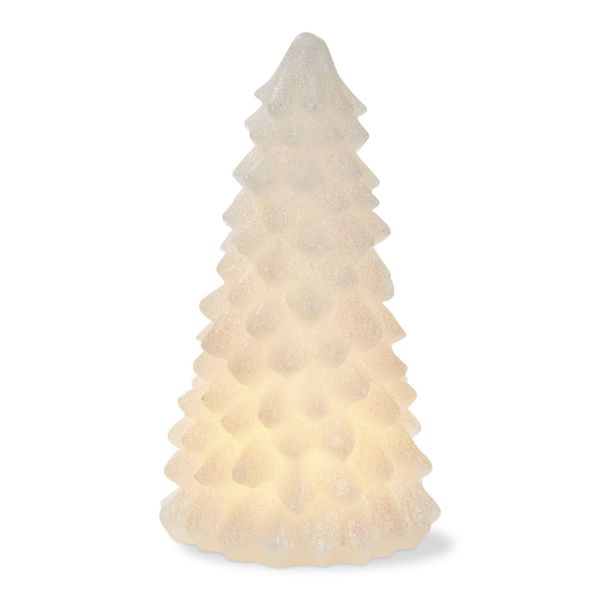 Snowy Pine Tree LED Candle