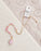 Rose Quartz Pendant Necklace with Blush Beaded Chain