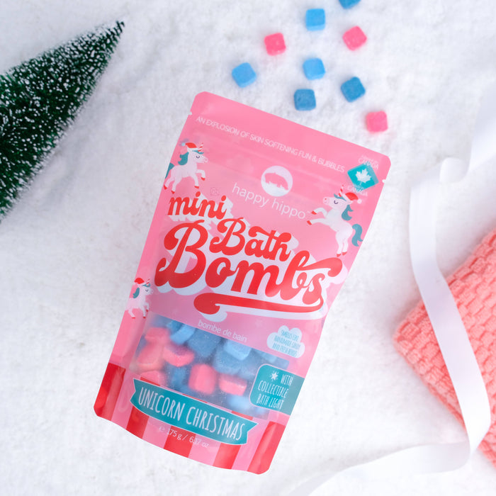 Unicorn Christmas - Mini Bath Bombs with Bath Light