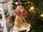 XS9485 Resin Dog ornament with bottle brush tree