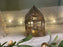Metal house tealight holder