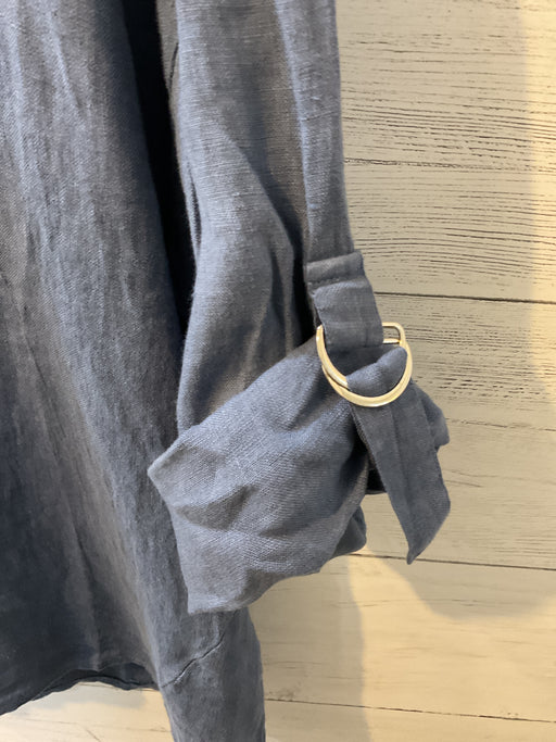 Linen Top w/ Rolled Sleeve 0334