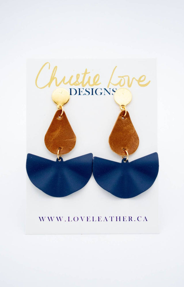 “Esmee”- Leather Statement earrings- Hypoallergenic