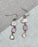 Romantic Gold Freshwater Keshi Pearl Pink Dangle Earrings