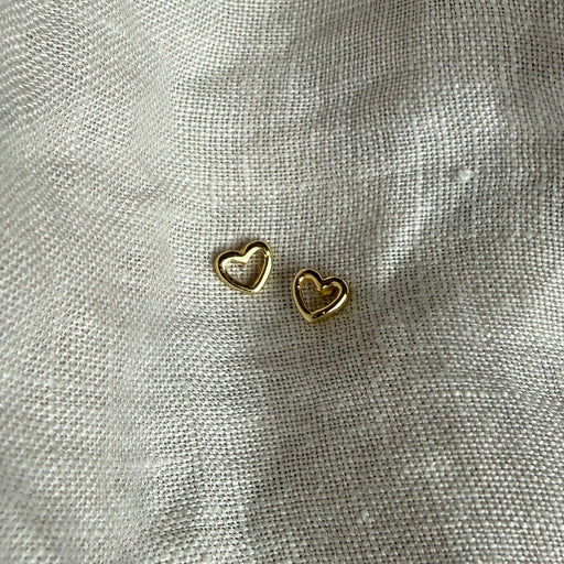 Happy Heart Studs | Gold