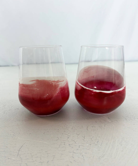Resin Accented Wine Glasses- Price is per glass -NO TARIFFS!