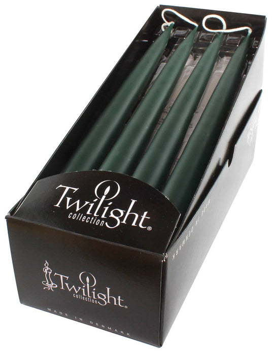 Forest Green Danish Taper Candle set of 2