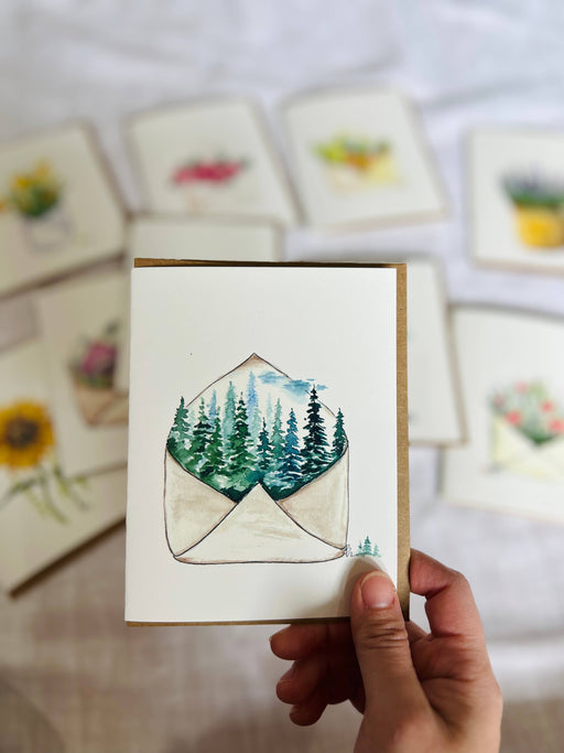 A package of green trees