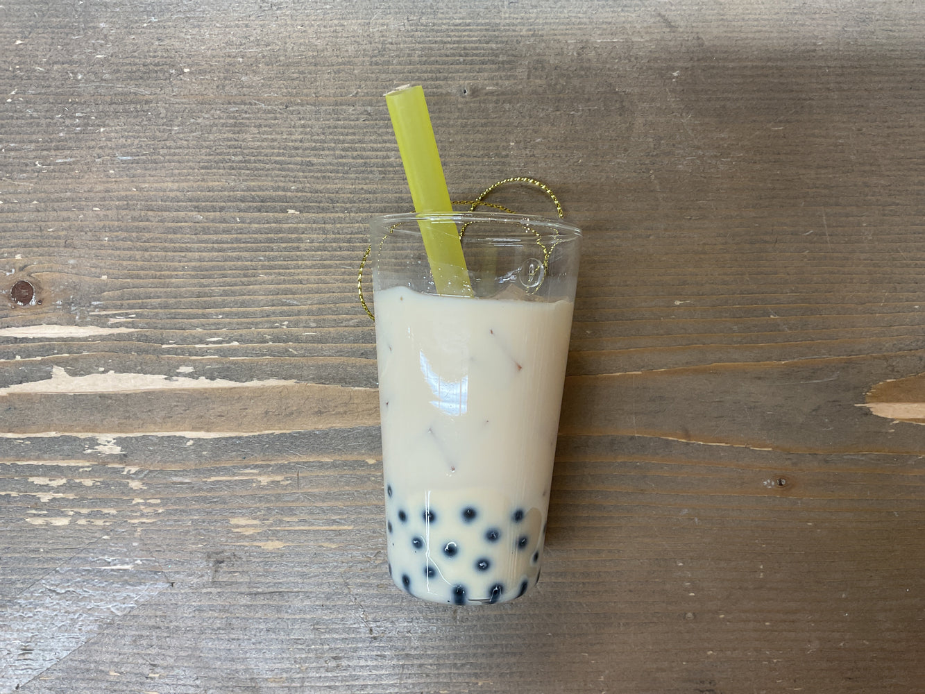 Glass Boba Tea Ornament