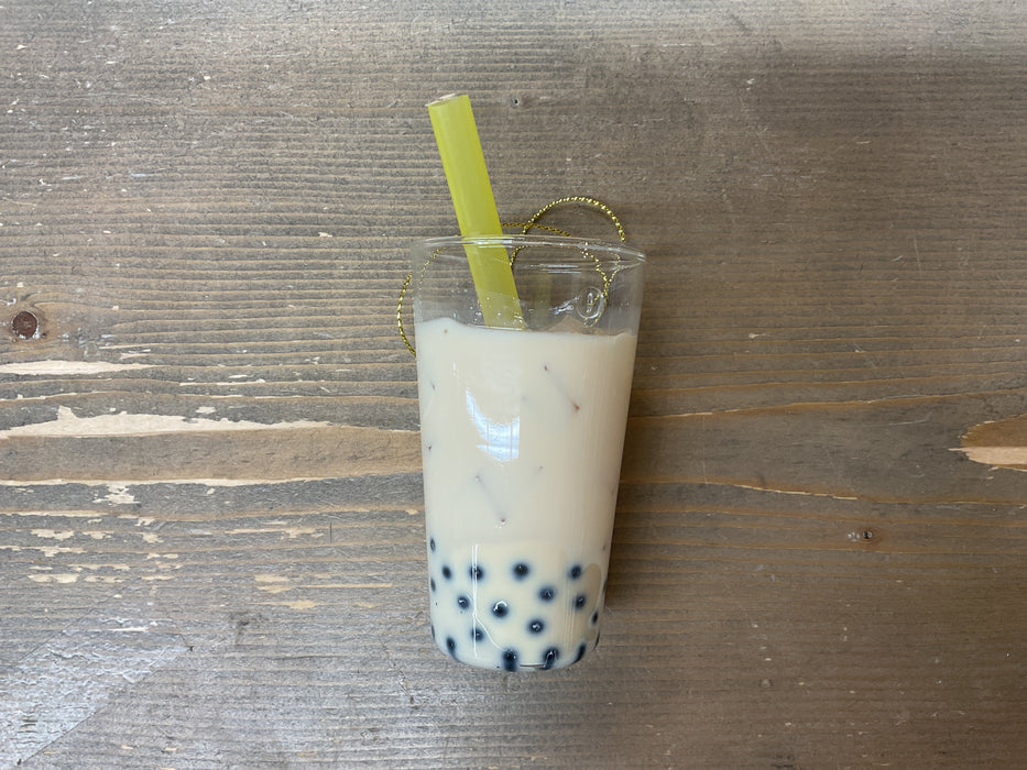 Glass Boba Tea Ornament