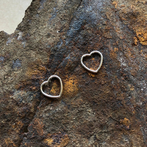 Open Heart Studs | Silver