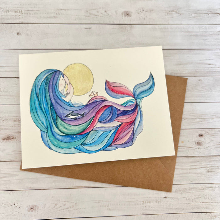Ocean girl, The mermaid card, The motherhood card
