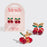 Mini Rhinestone Claw Clips 2pc Set - Cherry