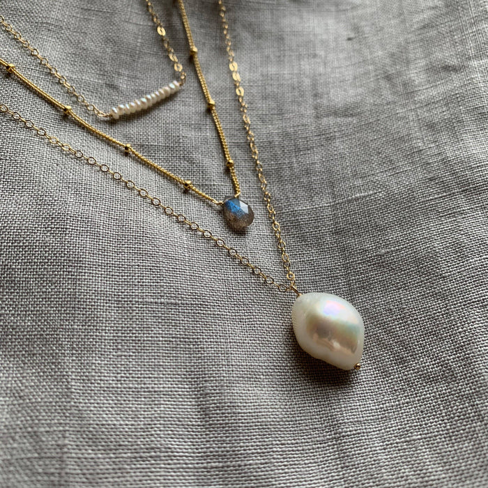 Baroque Pearl Necklace | Gold