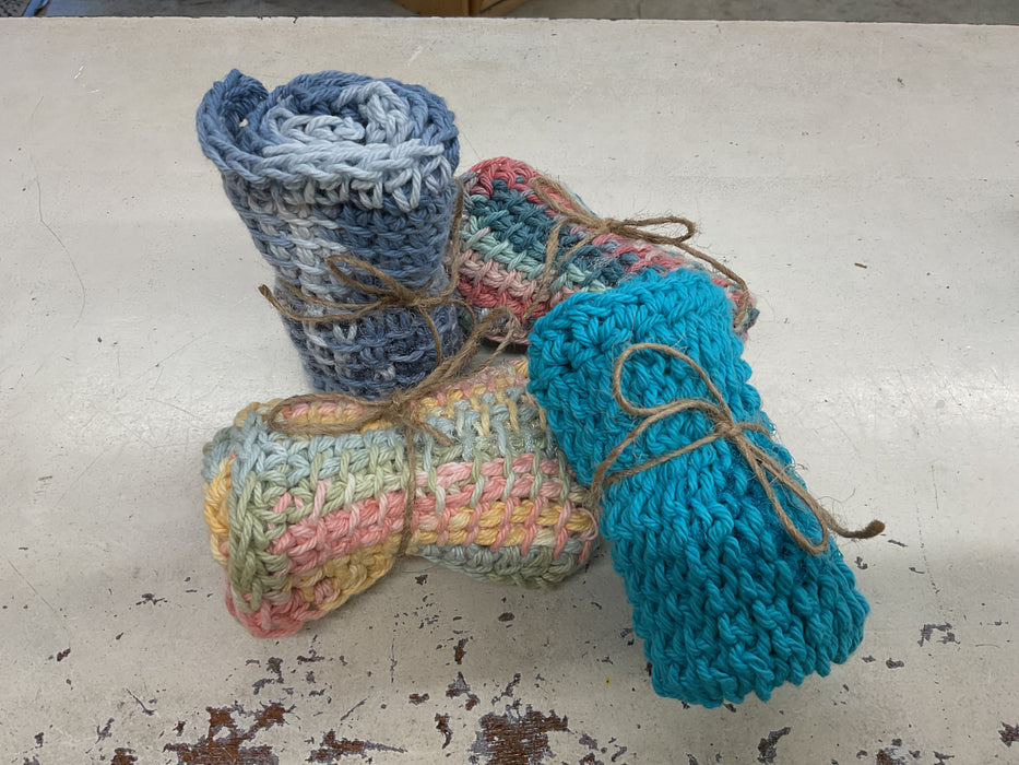 Grandma Pickle’s Handmade Dishcloths with scrubby