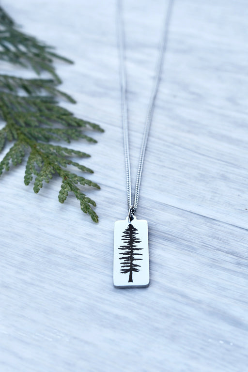 Stand Tall -Sitka Tree Stainless Steel Layering Necklace