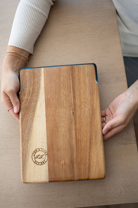 Wood Resin Date Night Cheese Charcuterie Board - NO TARIFFS!