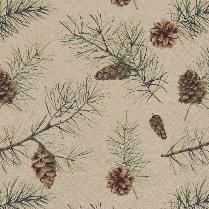Pinecone Elegance Naturals Luncheon Napkin