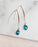 Blue Zircon Swarovski Crystal Long Thread Through Earrings