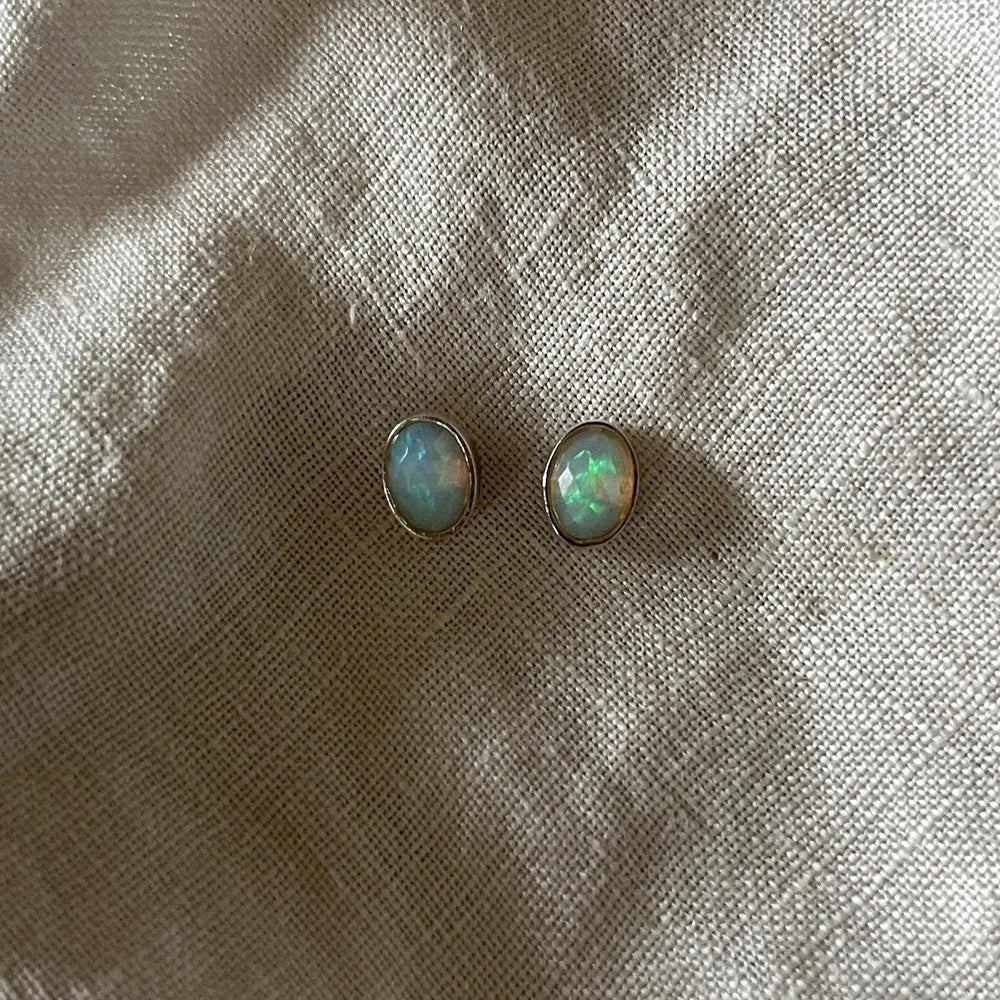 Thea Studs | Opal & Silver