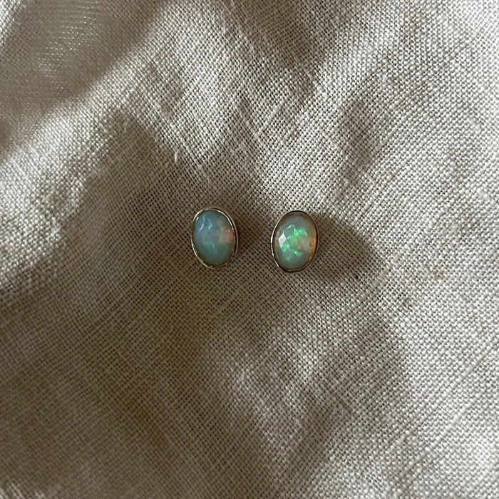 Thea Studs | Opal & Silver