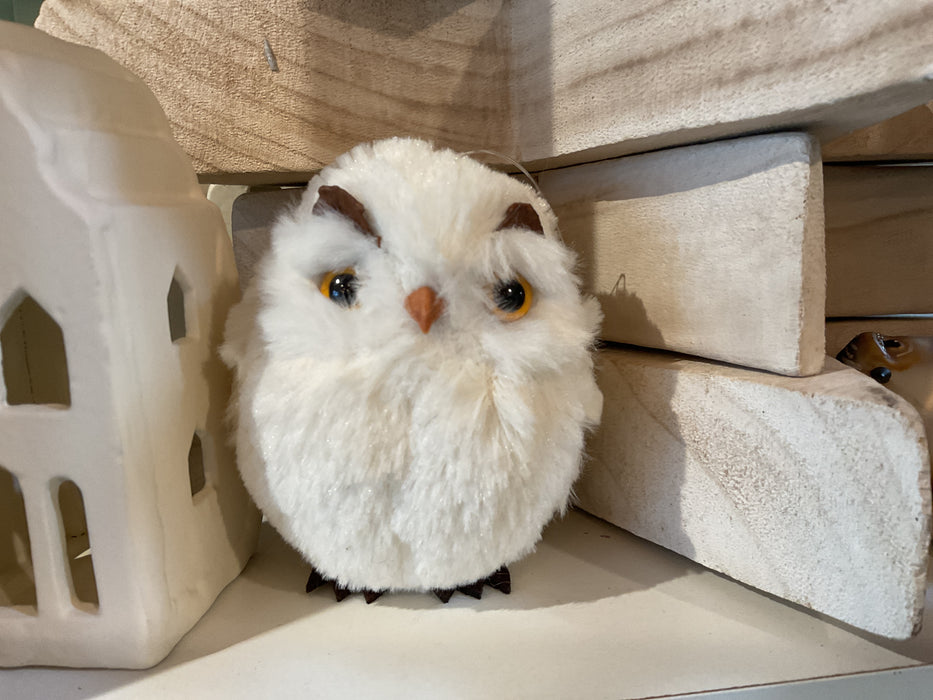 4" White Owl Ornament  4303454