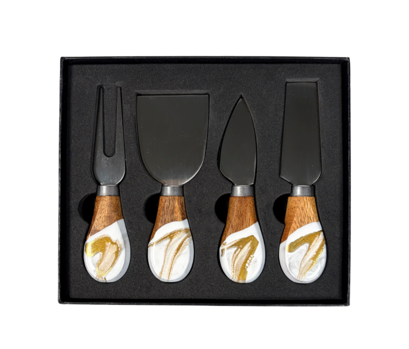 Resin Coated Cheese Knife Set - Set of 4 - NO TARIFFS!