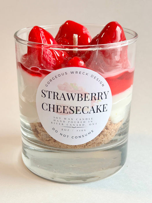 Strawberry Cheesecake Dessert Candle 