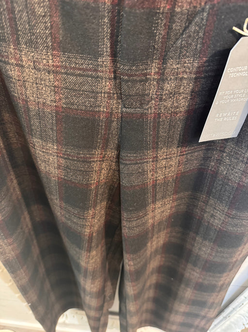 Whitney Skyrise Wide Leg Brown Plaid
