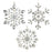 4" Crystal Jeweled Snowflake Ornament