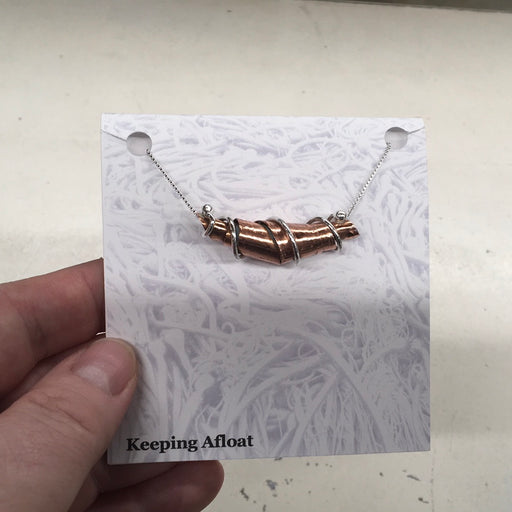 Copper Kelp Roll Necklace