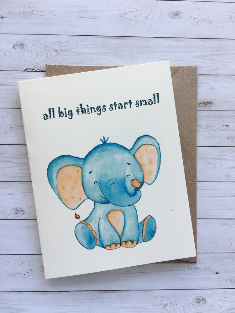 All big things start small. Elephant card