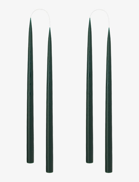 Forest Green Danish Taper Candle set of 2