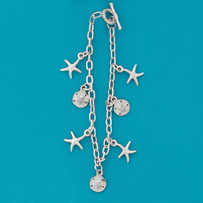 Sanddollar  Multi Charm Bracelet