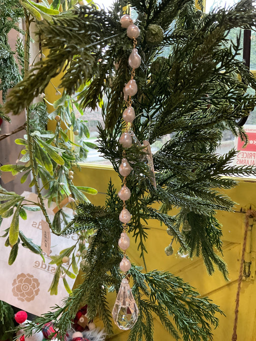 Pearl Chain Jewel Drop Ornament