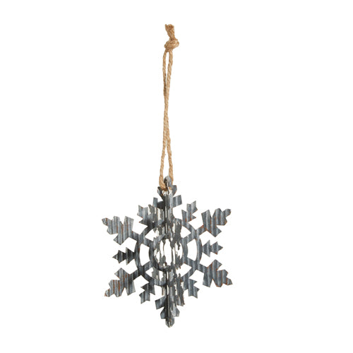 Galvanized Snowflake Ornament