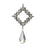 5.25" square Crystal drop ornament