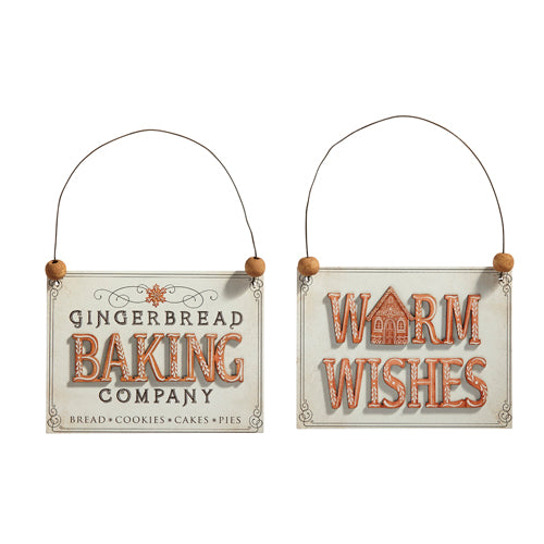 5" Gingerbread Sign Ornament