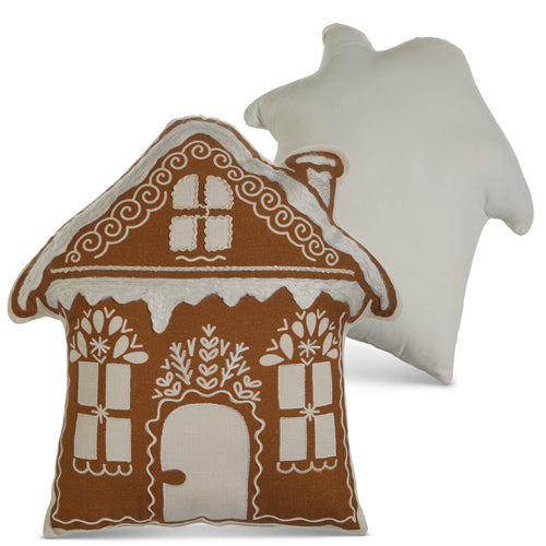 18" Gingerbread House Pillow