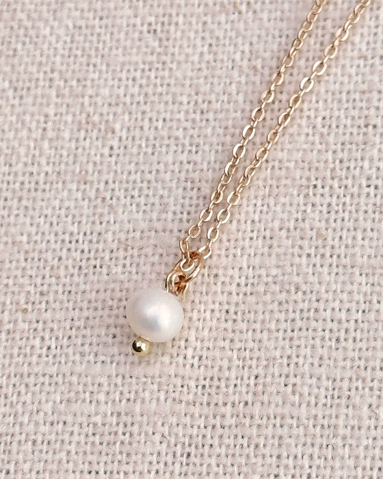 Little Freshwater Pearl Charm Necklace