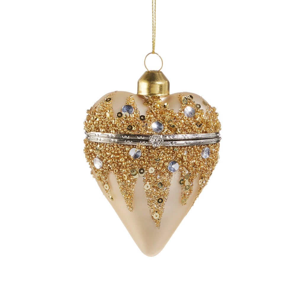 Champagne Gold Heart box ornament 45233126