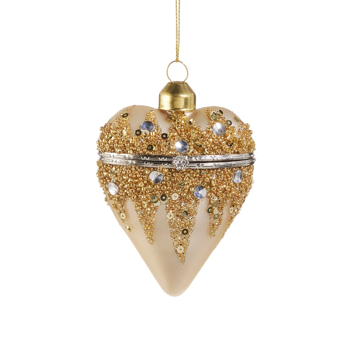 Champagne Gold Heart box ornament 45233126