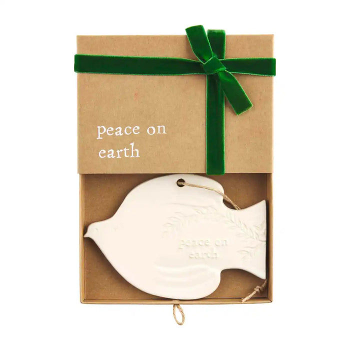 WHITE DOVE CHRISTMAS ORNAMENT