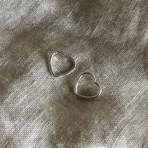 Open Heart Studs | Silver