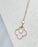 Matte Gold Keshi Freshwater Pearls Clover Pendant Necklace